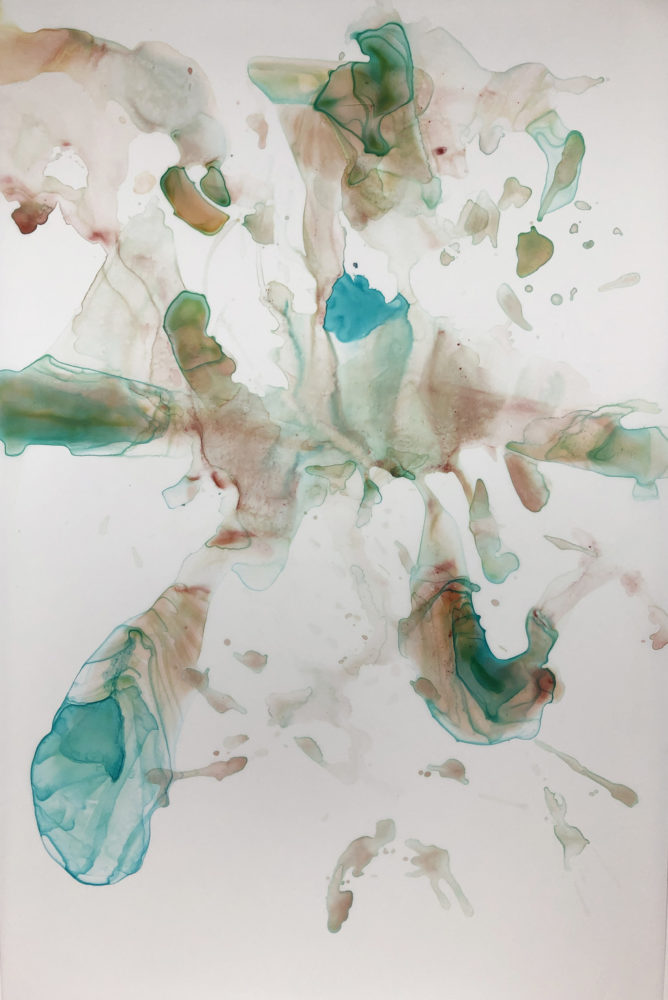 Kariann Fuqua, Wall of Water, 2019, mixed media artwork, studioELL FLATFILE